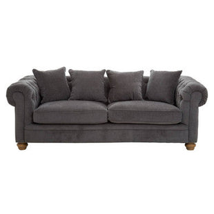 Spencer Grey Fabric 3 Seater Sofa