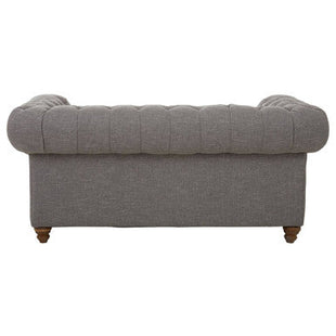 Stella Grey Linen 2 Seater Chesterfield Sofa