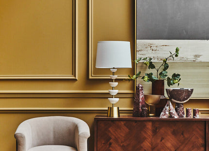 Brando Acacia Veneer Sideboard with Antique Brass Finish Legs