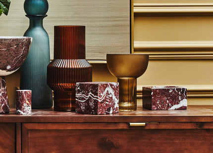 Brando Acacia Veneer Sideboard with Antique Brass Finish Legs