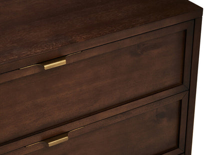 Brando Acacia Veneer Sideboard with Antique Brass Finish Legs