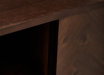 Brando Acacia Veneer Sideboard with Antique Brass Finish Legs