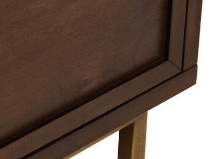 Brando Acacia Veneer Sideboard with Antique Brass Finish Legs