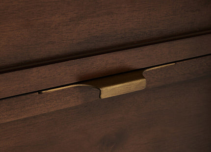 Brando Acacia Veneer Sideboard with Antique Brass Finish Legs
