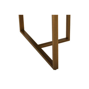 Brando Acacia Veneer Dining Table with Antique Brass Finish Legs