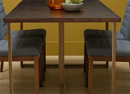 Brando Acacia Veneer Dining Table with Antique Brass Finish Legs