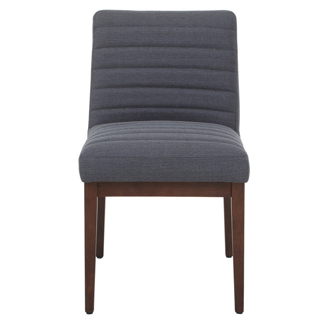 Brando Charcoal Grey Fabric Dining Chair with Oak Wood Legs