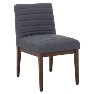 Brando Charcoal Grey Fabric Dining Chair with Oak Wood Legs