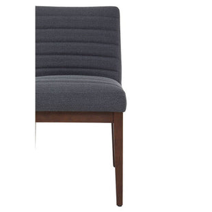 Brando Charcoal Grey Fabric Dining Chair with Oak Wood Legs