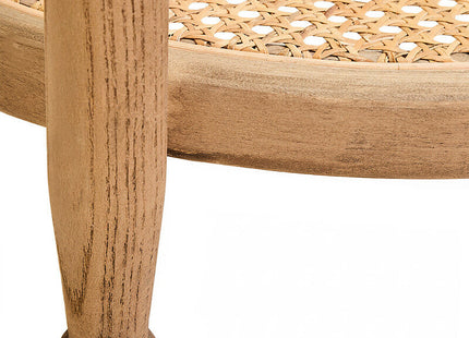 Cebu Natural Cane and Grey Wash Elm Wood Side Table