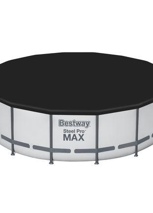 Bestway Round Steel Pro MAX™ Grey 16ft x 48" Above Ground Swimming Pool, Filter, Pump & Accessories