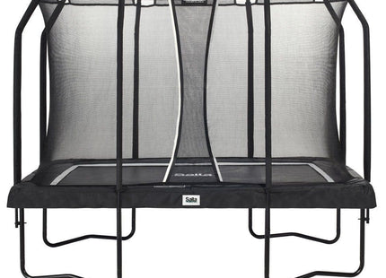 10ft x 7ft Salta Black Rectangular Premium Edition Trampoline with Enclosure