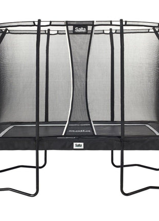10ft x 7ft Salta Black Rectangular Premium Edition Trampoline with Enclosure