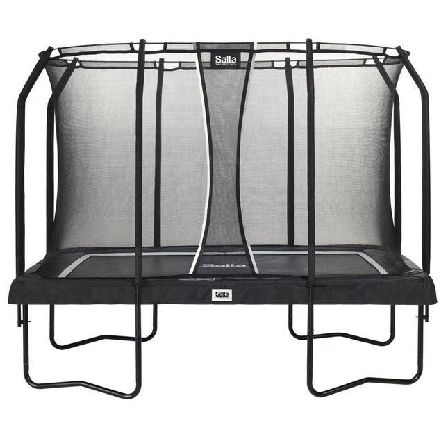 10ft x 7ft Salta Black Rectangular Premium Edition Trampoline with Enclosure