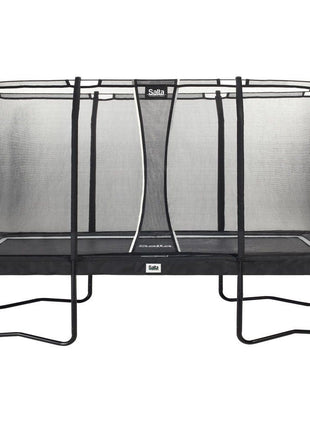 13ft x 8ft Salta Black Rectangular Premium Edition Trampoline with Enclosure