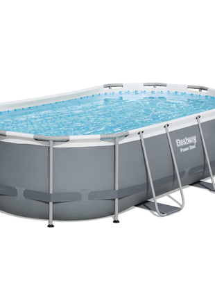 Bestway 14ft x 8ft 2" x 39.5" Oval Steel Pro Max Above Ground Swimming Pool, Filter Pump & Accessories