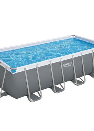 Bestway 16ft x 8ft x 48" Rectangular Steel Pro MAX Above Ground Swimming Pool, Filter Pump & Accessories