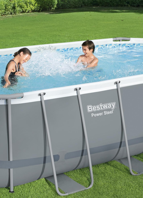 Bestway 18ft x 9ft x 48" Oval Steel Pro Max Above Ground Swimming Pool, Filter Pump & Accessories