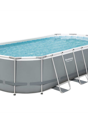 Bestway 18ft x 9ft x 48" Oval Steel Pro Max Above Ground Swimming Pool, Filter Pump & Accessories