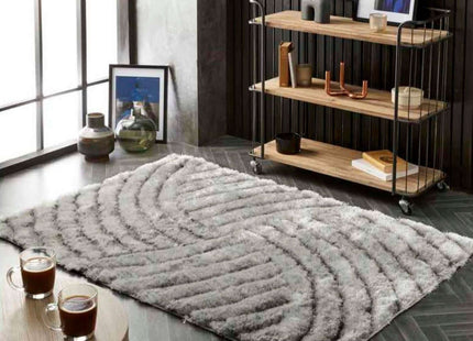 Dallas Silver Grey Shaggy Rug