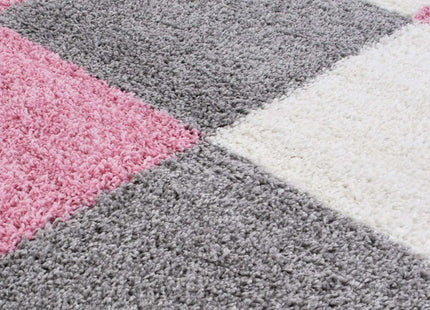 Myshaggy Geometric Pink Rug