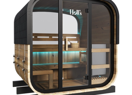 Holl's Hestia 3–4 Person Outdoor Sauna with Vulkano 6kW Heater