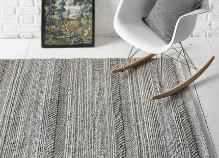 Chunky Natural/Grey Knitted Rug