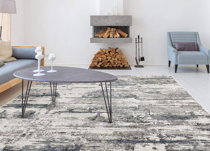 Tokyo Abstract Blue & White Rug