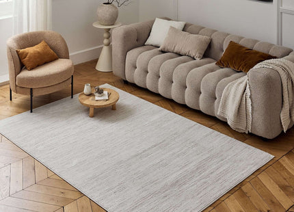 Carmel Cream-Beige Striped Rug | 6010