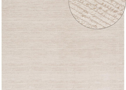 Carmel Cream-Beige Striped Rug | 6010