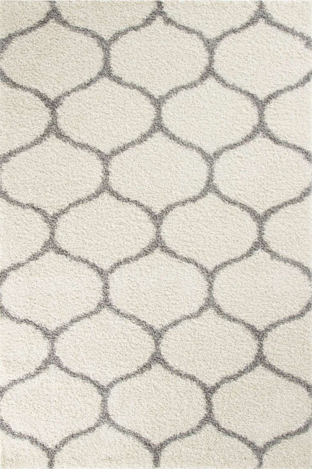 Moroccan Ivory Shaggy Rug | 600