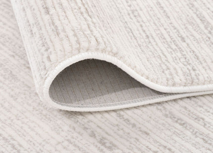 Carmel Cream-Grey Striped Rug | 6010