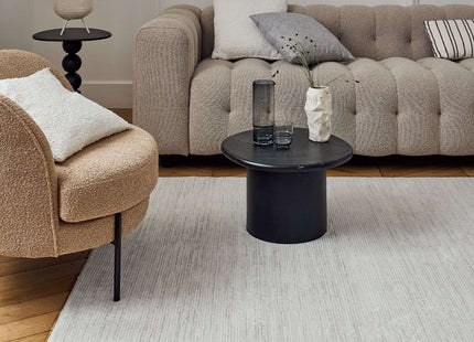Carmel Cream-Grey Striped Rug | 6010