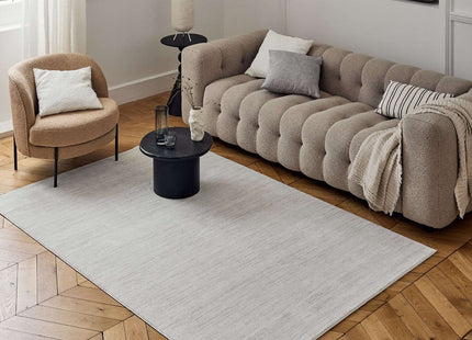 Carmel Cream-Grey Striped Rug | 6010