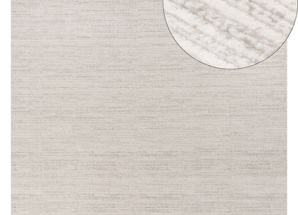 Carmel Cream-Grey Striped Rug | 6010