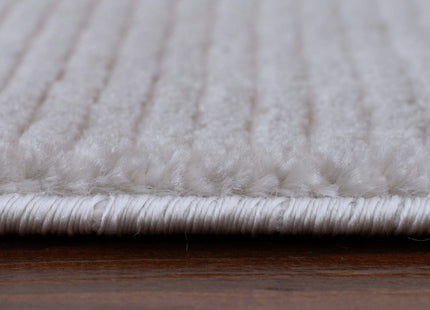 Carmel Grey-Cream Striped Rug | 6020