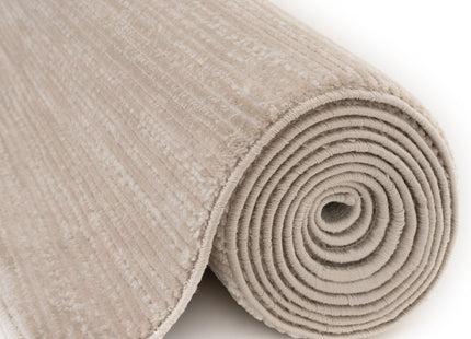 Carmel Beige-Cream Striped Rug | 6020