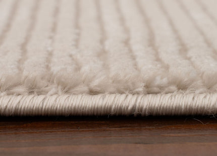 Carmel Beige-Cream Striped Rug | 6020