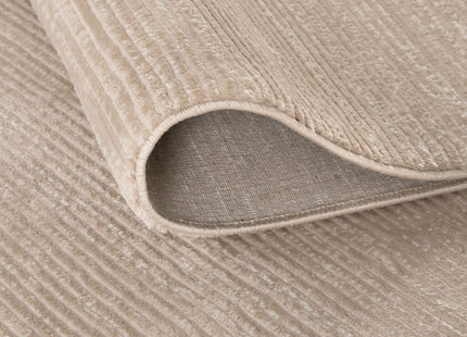 Carmel Beige-Cream Striped Rug | 6020