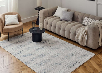 Carmel Cream-Blue Abstract Rug | 6030
