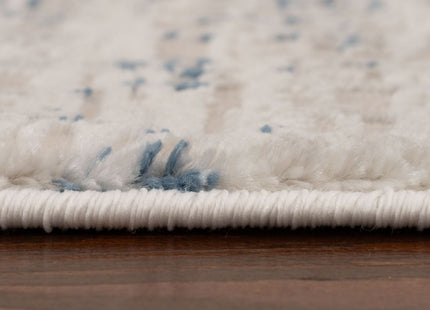 Carmel Cream-Blue Abstract Rug | 6030