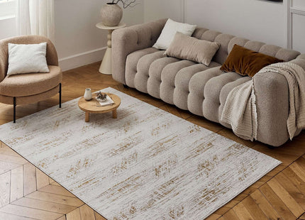 Carmel Cream-Gold Abstract Rug | 6030
