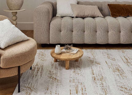 Carmel Cream-Gold Abstract Rug | 6030
