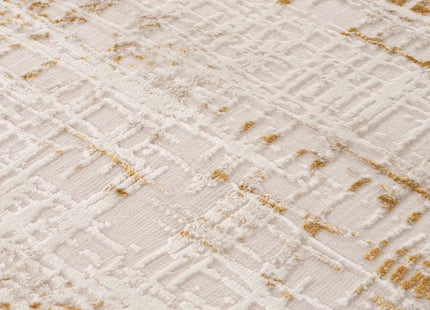 Carmel Cream-Gold Abstract Rug | 6030