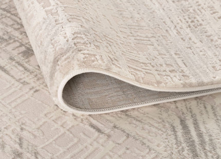 Carmel Cream-Grey Abstract Rug | 6030