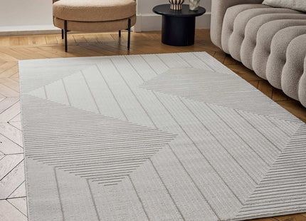 Carmel Cream-Beige Geometric Rug | 6040