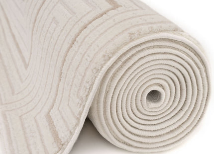 Carmel Cream-Beige Geometric Rug | 6040