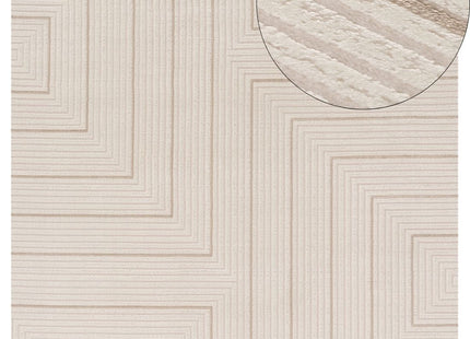 Carmel Cream-Beige Geometric Rug | 6040