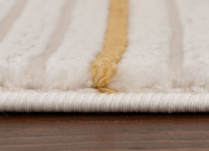 Carmel Cream-Gold Geometric Rug | 6040