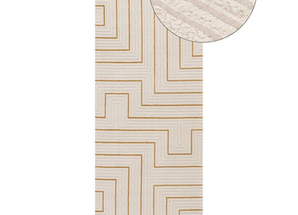 Carmel Cream-Gold Geometric Rug | 6040